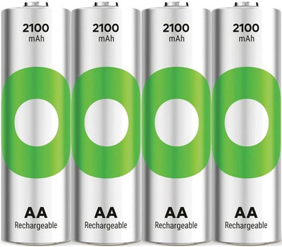 Gp oplaadbare aa-batterijen 2100mah nimh 4pk