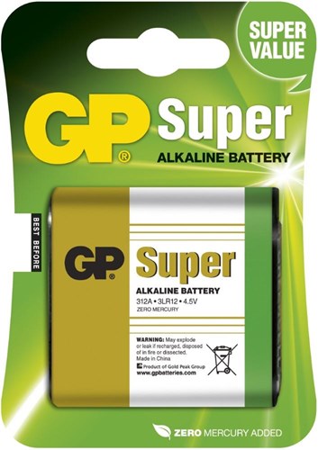 GP super alcalino 4.5v plano 3lr12 312a 3012430
