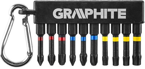 Juego de puntas de grafito de 10 piezas largas en soporte con gancho - 6480220