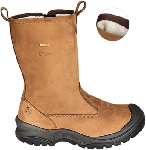 Grisport safety laars 72715c+l gevoerd 33267 s3 + rits | cognac | maat 39 - 11.049.070.39