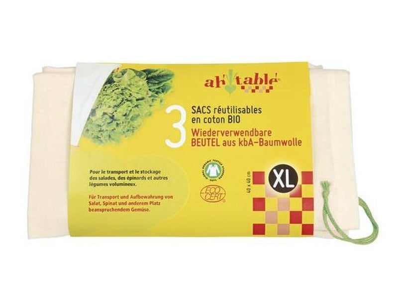 ¡Ah! ¡Mesa! Bolsa de frutas y verduras XL 40x40cm 3st