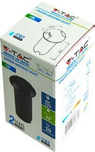 Faretto da terra LED 1w 3000k 12v ip67 nero 2 lati - 5070410