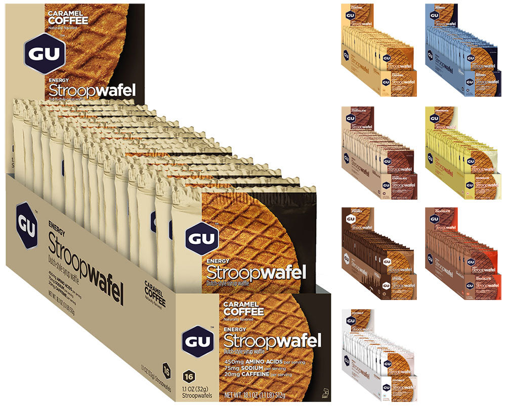 Gu stroopwafel 16 box | caramel coffee