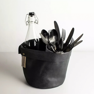 Borsa portaoggetti Gusta nera ø18x18cm