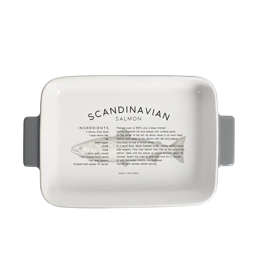 Gusta ovenschaal scandinavian grijs 32x19x5,8cm