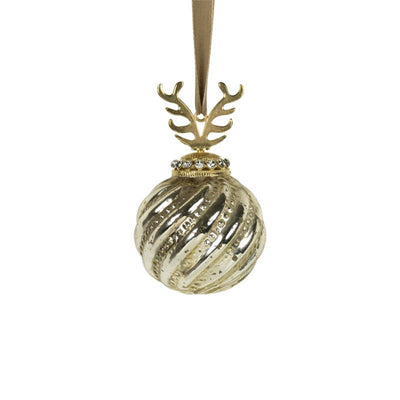 Palla di Natale in corno di vetro oro ø8cm