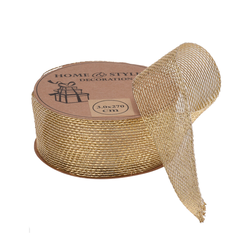 Nastro regalo H s oro 3x270 cm