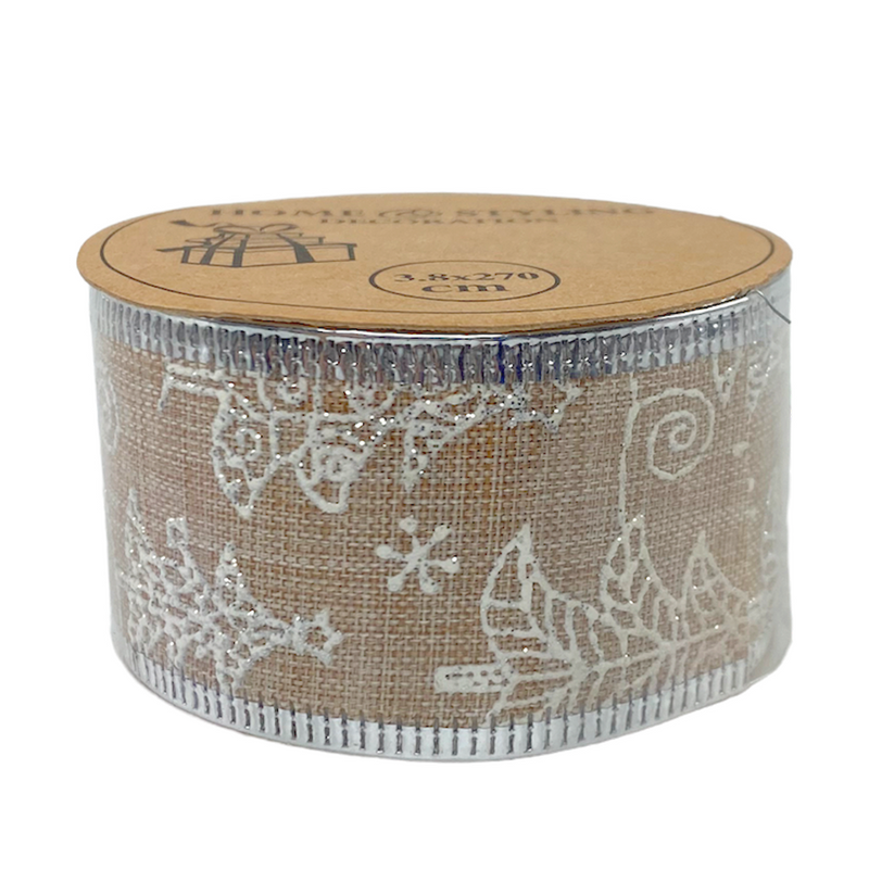 H s cinta regalo yute arbol navidad 3,8x270cm