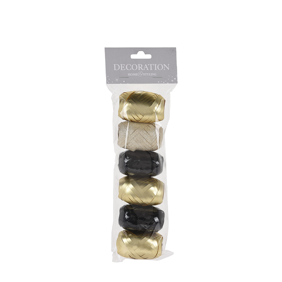 H s nastro da imballaggio oro nero set 6 pezzi