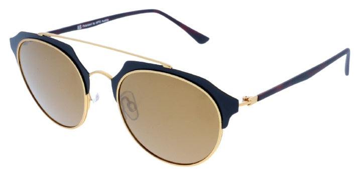 Occhiali da sole unisex 84101 Cat. 3 pilota metallo nero marrone