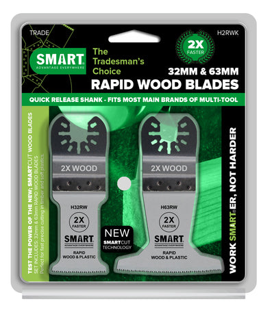 Smart un tra 2 pezzi lama assortita per legno a taglio rapido - h2rwk h2rwk