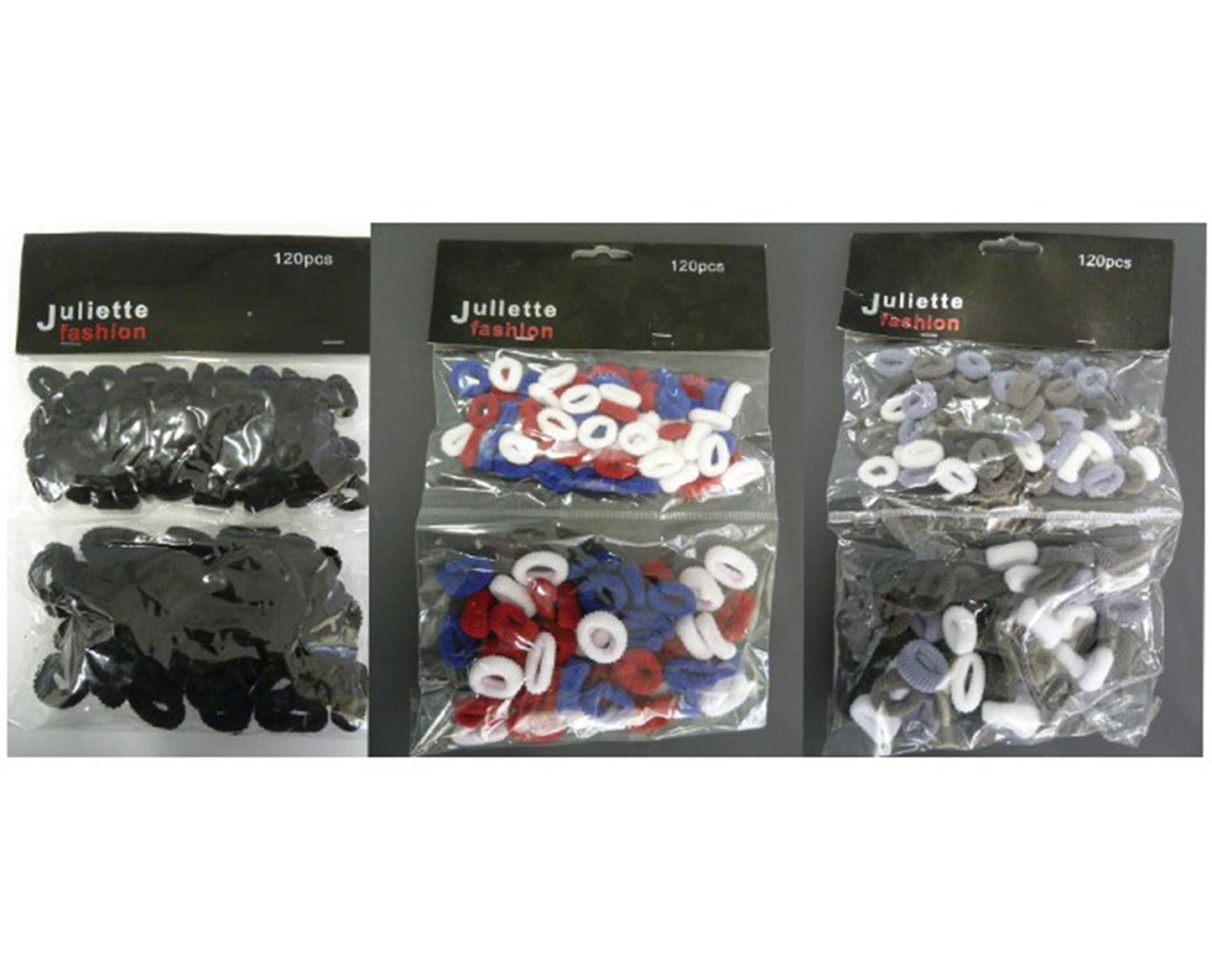 Borsa elastici per capelli da 120 pezzi assortiti
