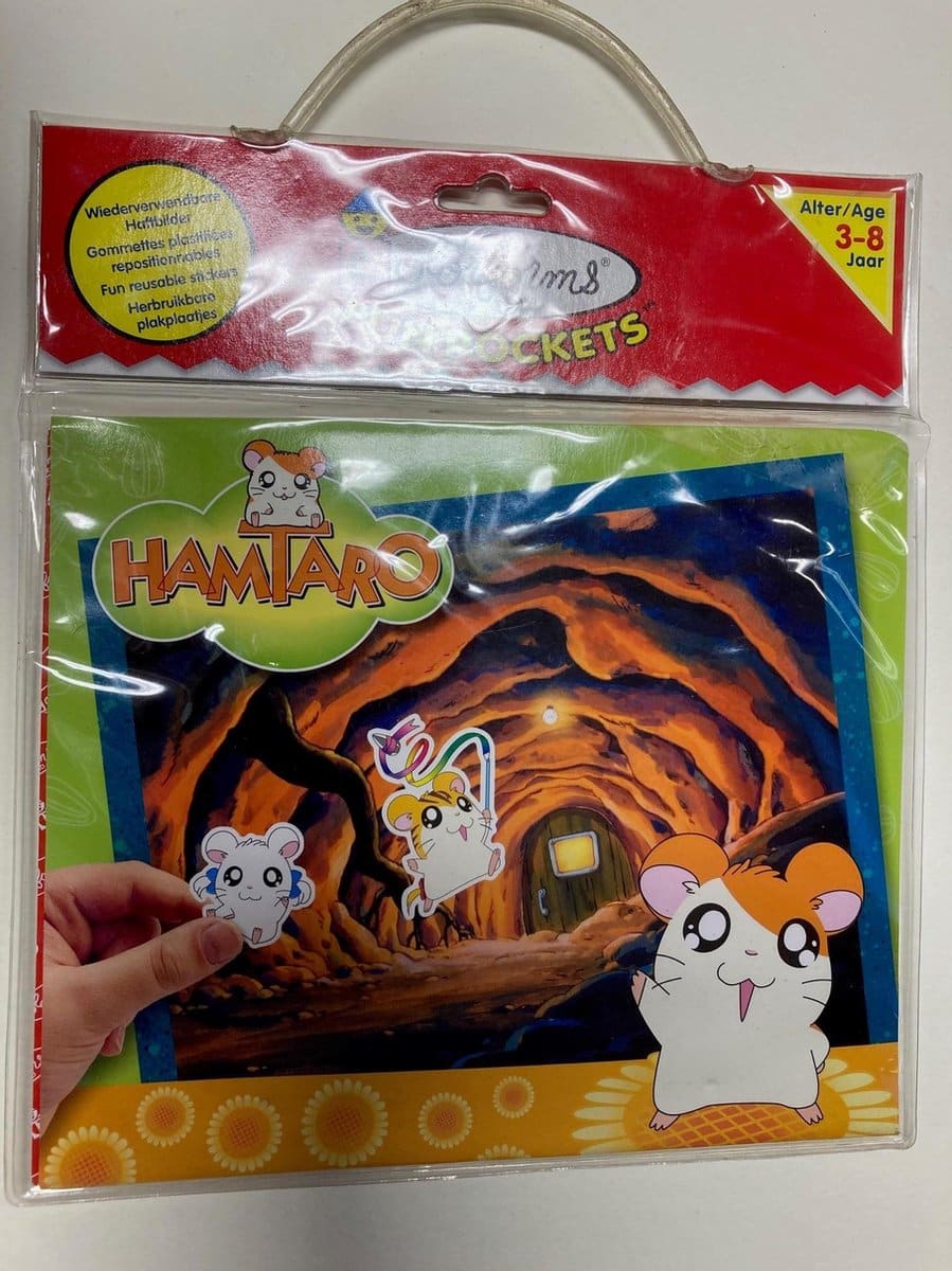 Pegatinas de la ventana de Hamtaro reutilizable