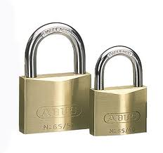 Abus de latón candado 65 20 mm - dorado - bloqueo de llave - 20 mm - 3 cm