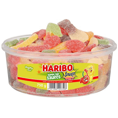 Scatola per feste Haribo nimm dir saures (12x 750gr)