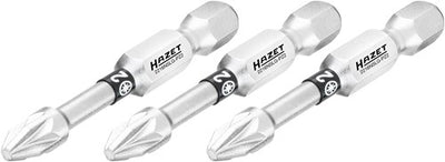 Punta Hazet 2216nslg-pz2 3 1 4 pollici (6,3 mm) esagonale profilo pozidriv solido pz 3 pezzi sw pz2