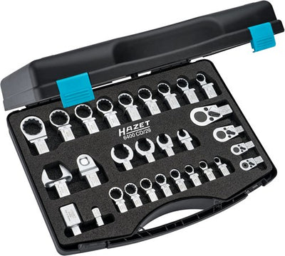 Hazet insert tool set 6400cd 29 | 14 x 18 mm solid insert square, 9 x 12 mm solid insert square | external twelve-sided profile, external hexagonal profile | 29-piece | 8–27 - 6400cd 29