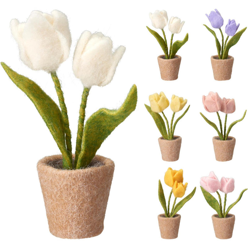 Home styling tulpen in pot 19cm vilt