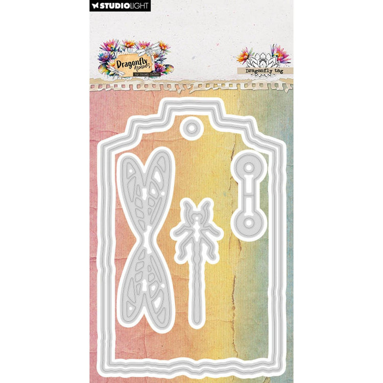 Studio light • hazel eaton cutting die dragonfly tag dragonfly dreams 70x106x1mm 6 pieces