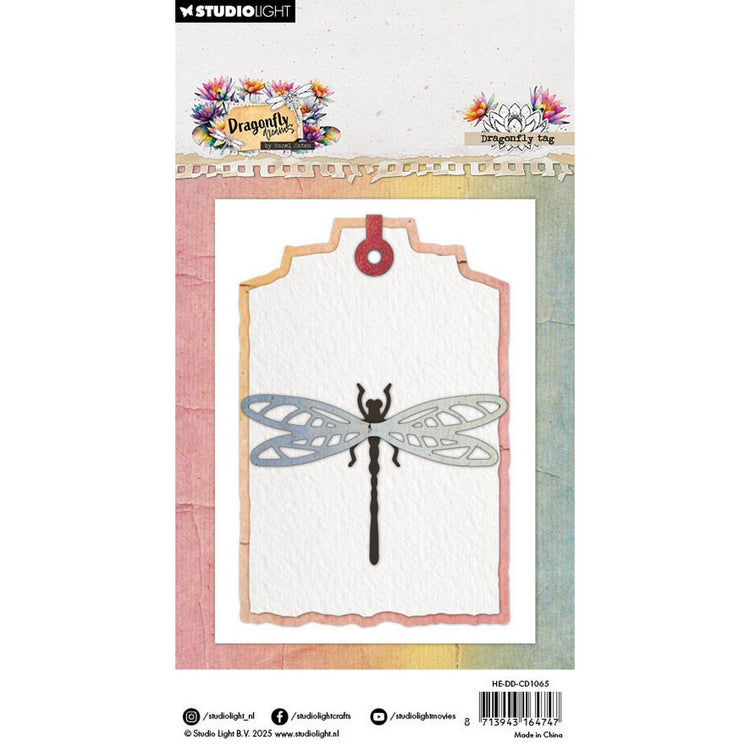 Studio light • hazel eaton cutting die dragonfly tag dragonfly dreams 70x106x1mm 6 pieces