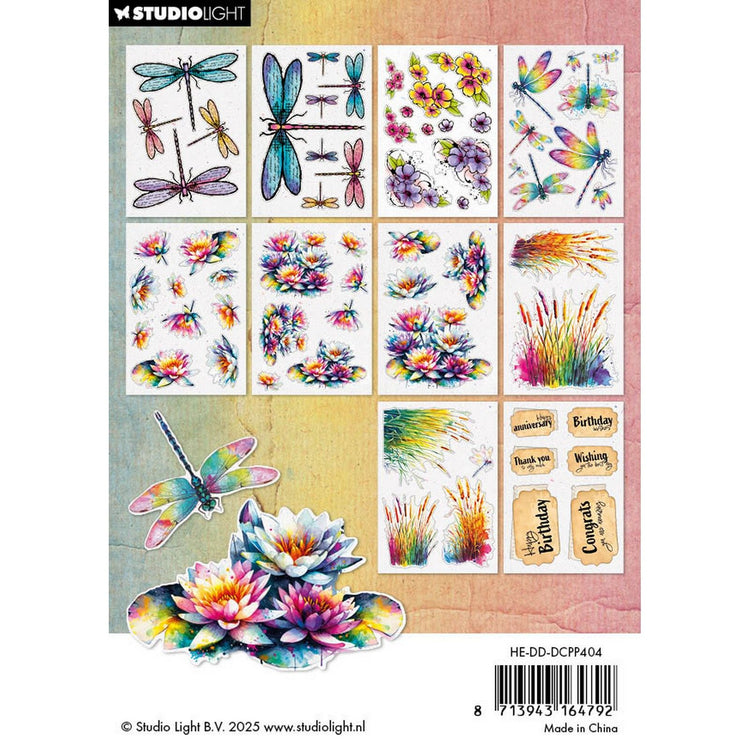 Studio light • hazel eaton die-cut paper pad paper elements dragonfly dreams 105x148x5mm 20 sheets