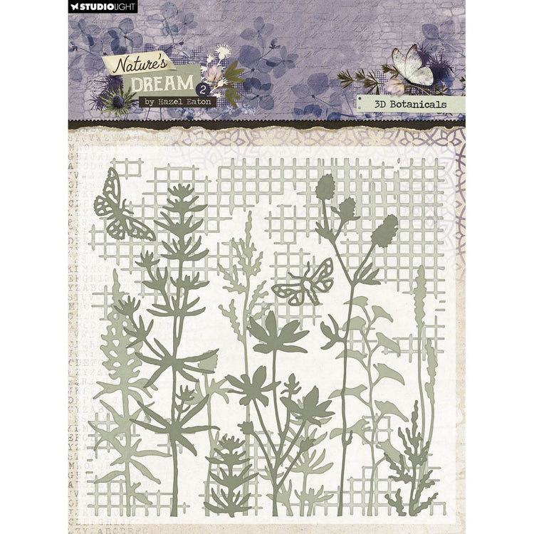 Studio light • il sogno della natura 2 cartelle per goffratura 3d botanicals