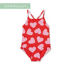 Hearts | rode meisjes uv badpak