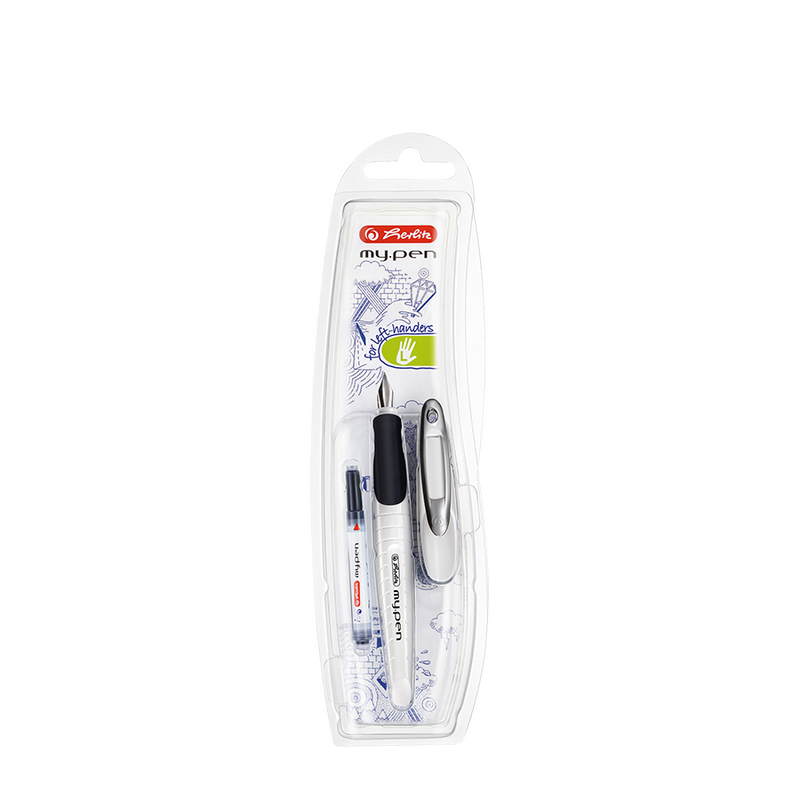 Penna stilografica Herlitz my.pen per mancini bianca