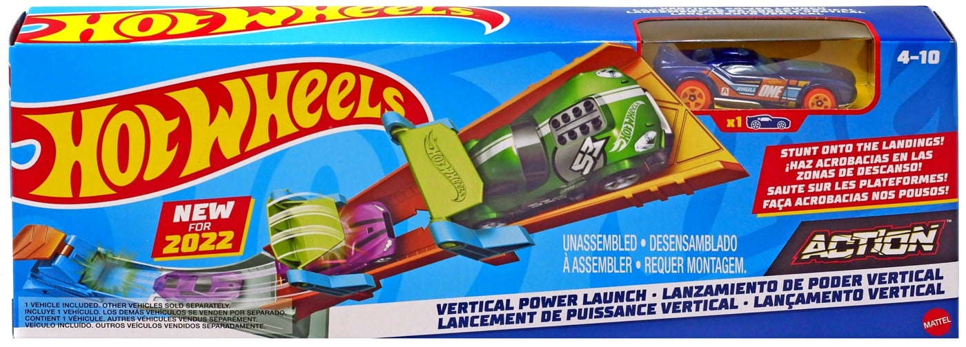 Pista di lancio verticale Mattel Hot Wheels con auto