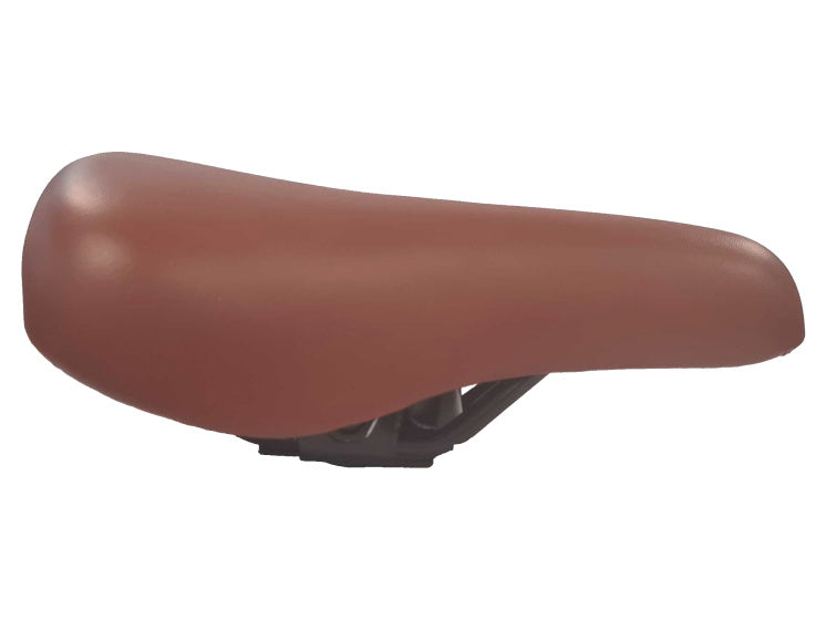 Sella ad alta punta per la bicicletta per bambini da 12 o 14 pollici in pelle marrone