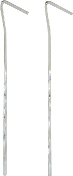 Highlander Gedraaide Tentharing 18 cm Staal 10 Stuks Zilver