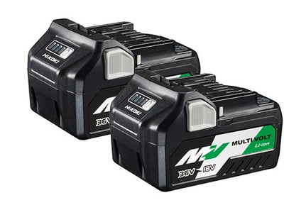 Hikoki 2x bsl36a18 batería multivoltaje - 36v 2.5ah 18v 5.0ah li-ion - 373788