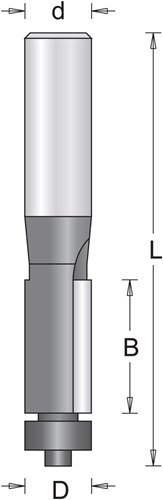 Accesorios Hikoki fresadora de bordes de 6 mm con rodamiento inferior 16x50 - 754036