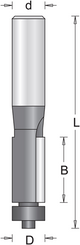 Hikoki accessoires 6 mm kantenfrees met onderlager 16x50 - 754036