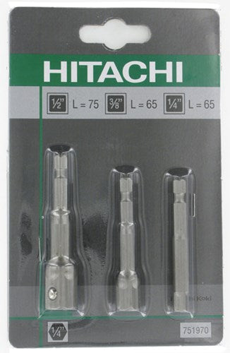 Adattatori per accessori Hikoki. 3 pezzi 1 4 -3 8 -1 2 | 751970 - 751970