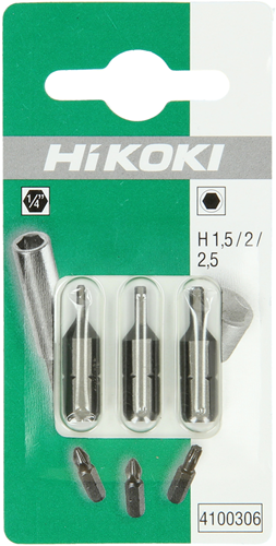 Accesorios Hikoki puntas 1 4 hexagonal 1,5 2 2,5 mm 4100306