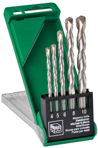 Hikoki accesorios juego de brocas piedra hormigón multipack 4 5 6 8 y 10 mm - 780898