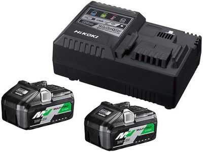 Paquete de refuerzo Hikoki - 2 x batería multivoltaje bsl36b18 36v 4.0ah 18v 8.0ah li-ion + cargador rápido uc18ysl3 - uc18ysl3wb2