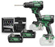 Hikoki kc18dewcz | accu combopack | dv18de + wh18de | 18 v | 2x 5.0ah accu's + lader | in hsc iii koffer - kc18dewcz