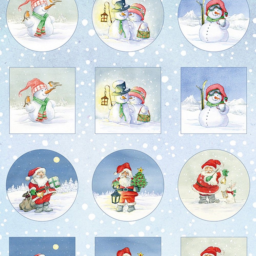 Design Marianne • foglio da taglio I mini pupazzi di neve di Hetty Babbo Natale