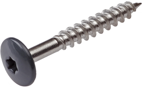Hoenderdaal tornillo hpl acero inoxidable-a2 torx tx20 ​​gris antracita ral7016 4,8x38 | 100 piezas - 0346.30.37528