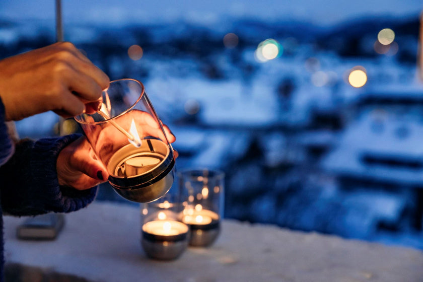 Höfats Gravity Candle Windlight 13 cm Silver