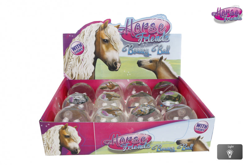Palla rimbalzante con luce di varie marche Horse Friends (6,5 cm 6 ass.)