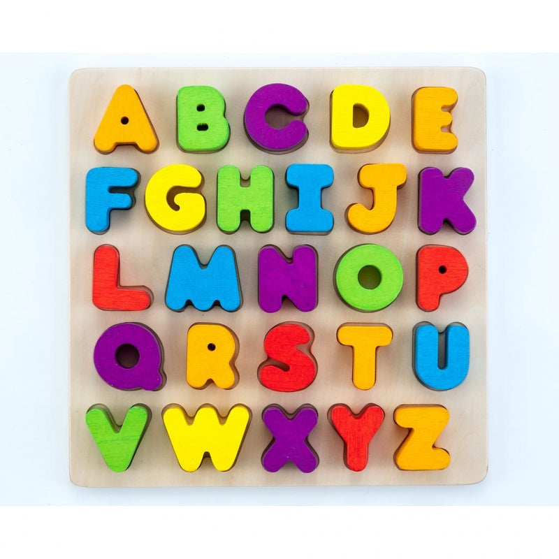 Puzzle con alfabeto in legno Angeltoys