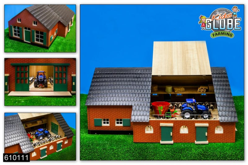 Kids Globe Globe Farm House con stabile, 1:32