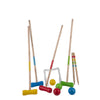 Croquet di legno impostato per 4 giocatori