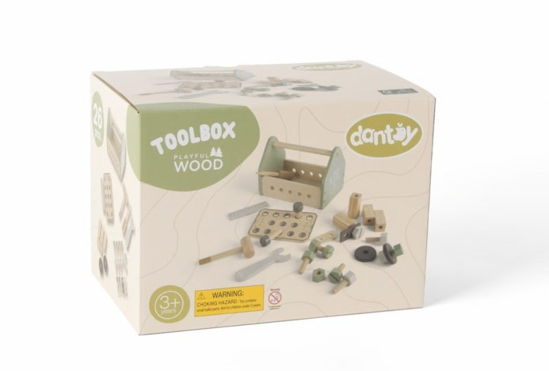 Dantoy caja de herramientas de madera 26 piezas en caja