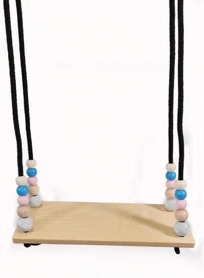 Columpio de tablones de madera de Hess con cuentas