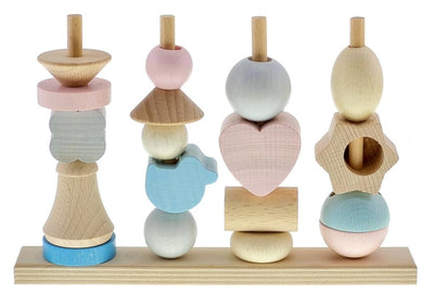 Juego de apilar de madera de Hess (natural)