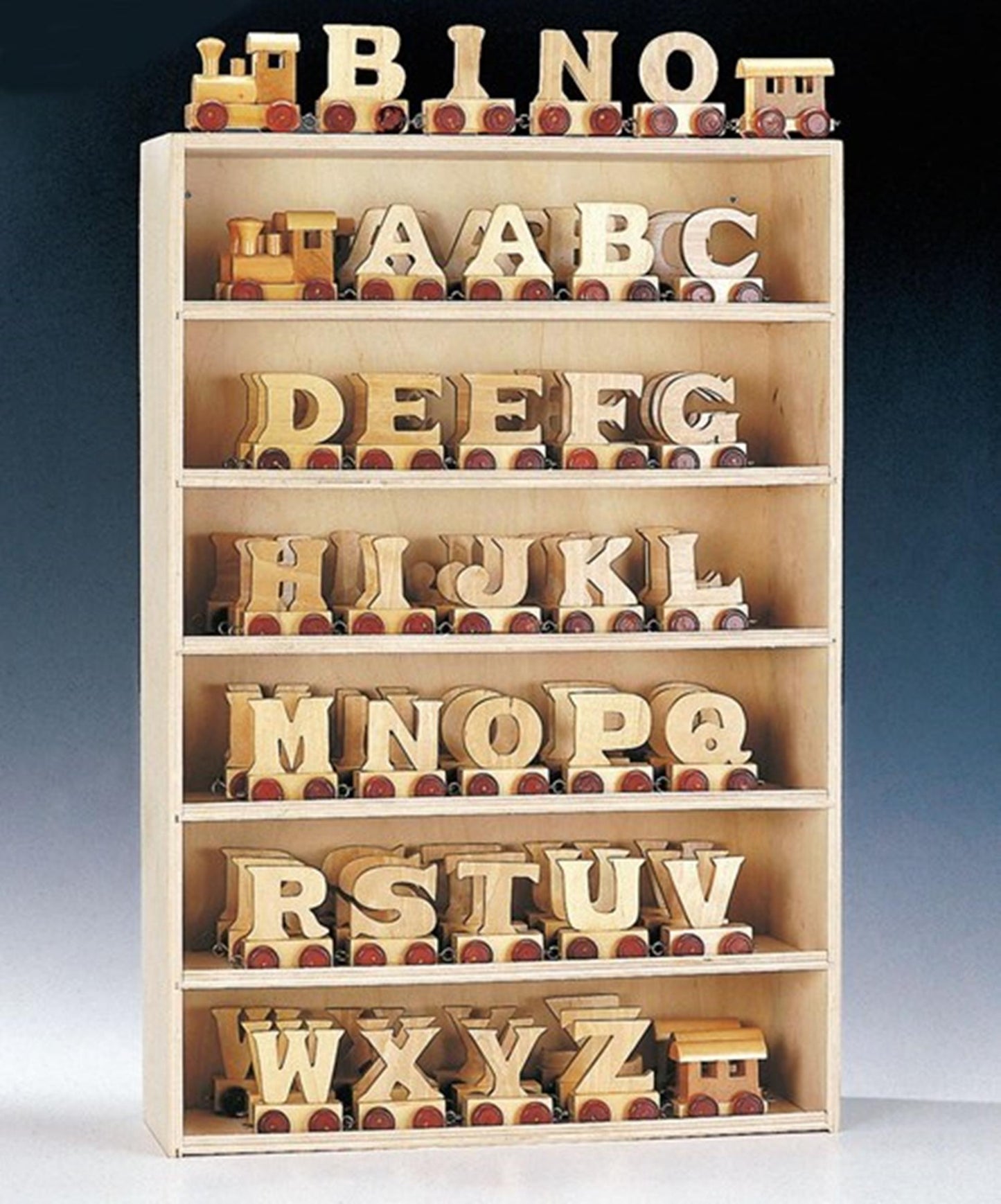Lettera di legno R con ruote alte 6 cm